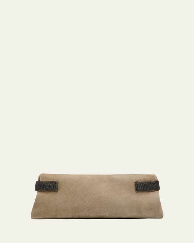 Essense Monili Suede Clutch Bag